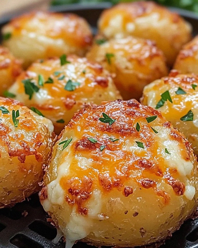 Air Fryer Cheesy Potatoes