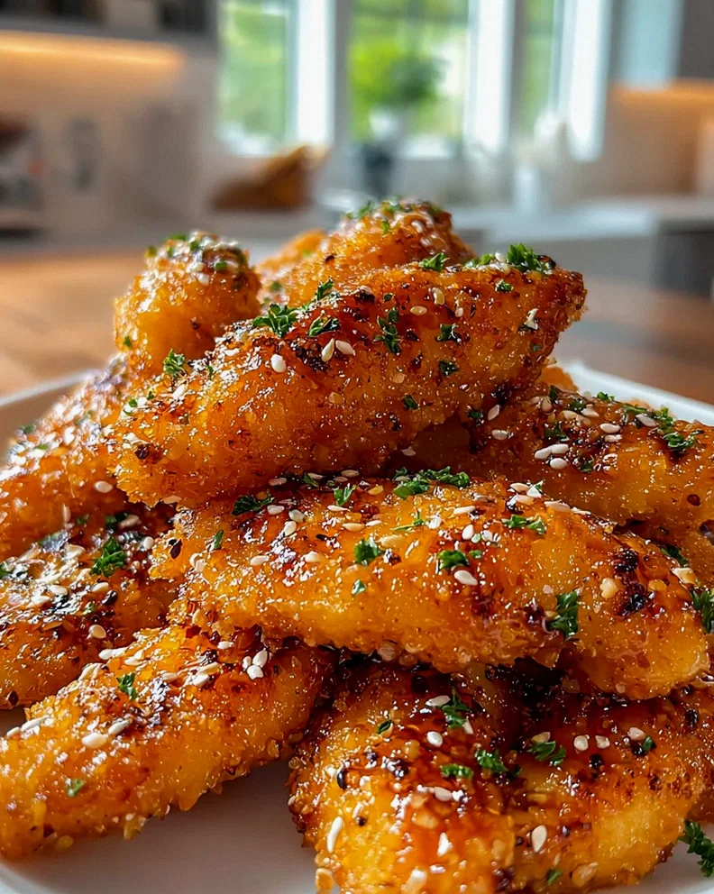 Air Fryer Honey Butter Garlic Chicken Tenders