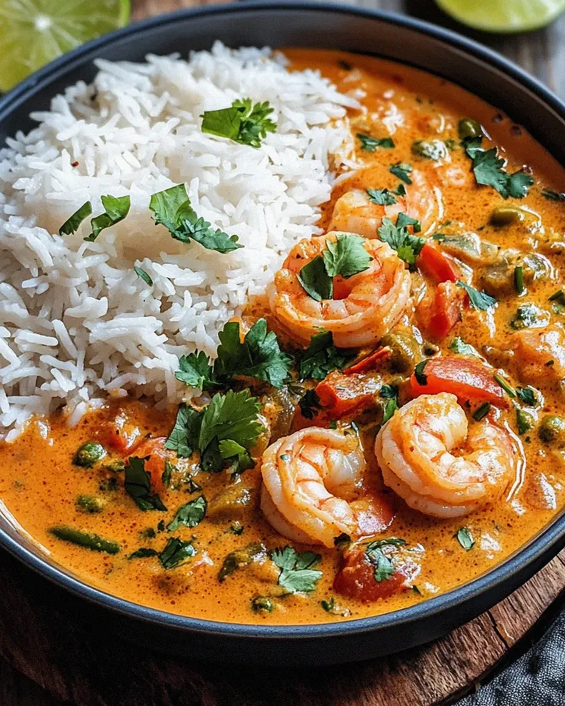 Aromatisches Garnelen Curry mit Kokosmilch und Reis – Schritt 2