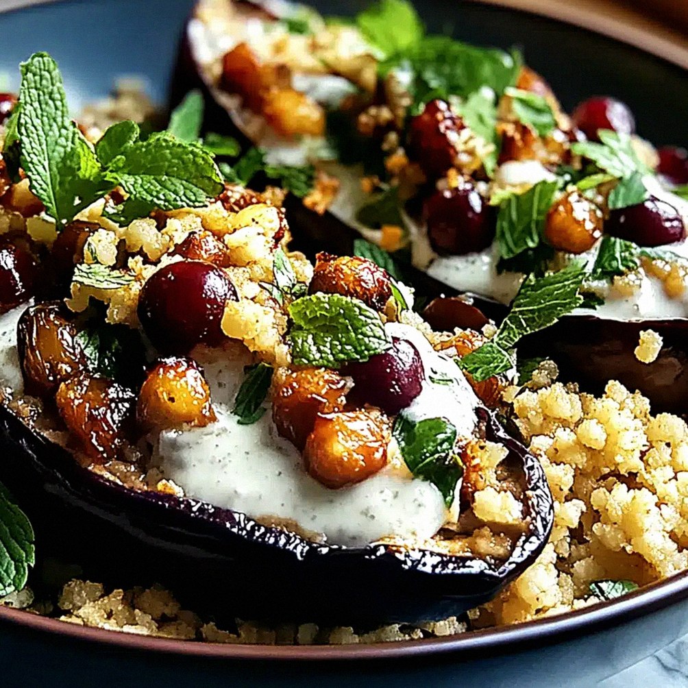 Auberginen mit Dattel-Mandel-Couscous Gesund und Einfach – Schritt 2