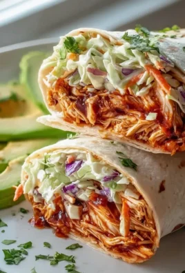 BBQ Chicken Coleslaw Wraps