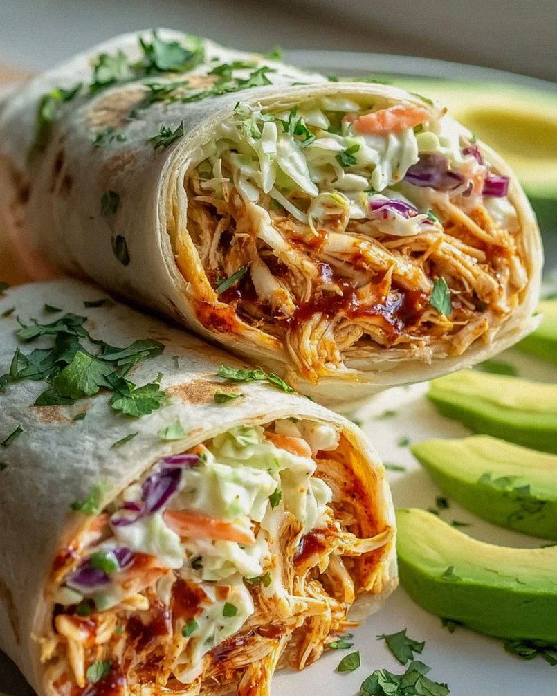 BBQ Chicken Coleslaw Wraps – Schritt 2