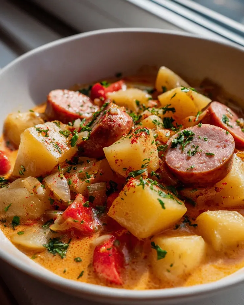 Bestes Kartoffelgulasch mit Wuerstchen – Schnell & Sättigend – Schritt 1