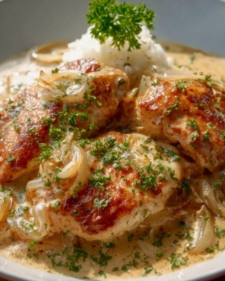 Bestes Zwiebel Sahne Hähnchen Rezept – Einfach & Cremig! – Schritt 2
