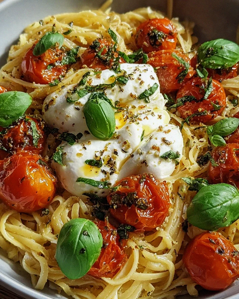 Burrata Pasta mit Tomaten Schnell & Einfach aus dem Ofen – Schritt 2