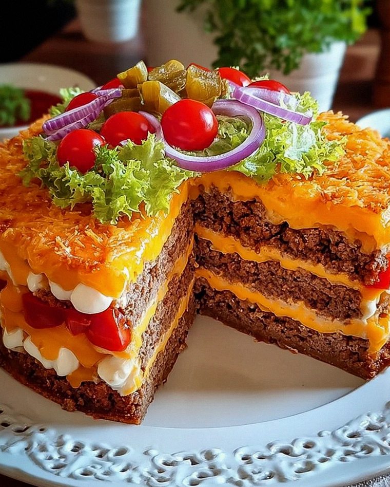 Cheeseburger-Torte – Schritt 2