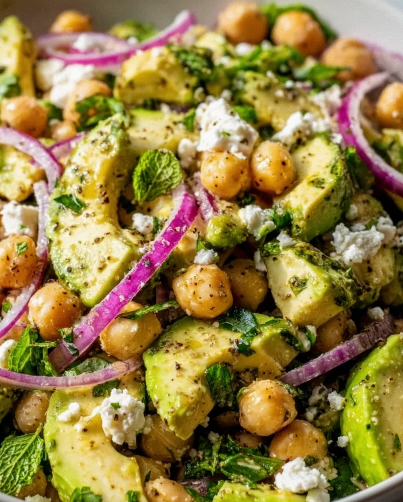 Chickpea Feta Avocado Salad – Quick & Delicious!