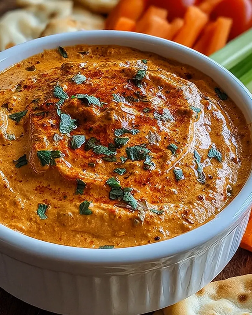 Creamy Roasted Red Pepper Dip