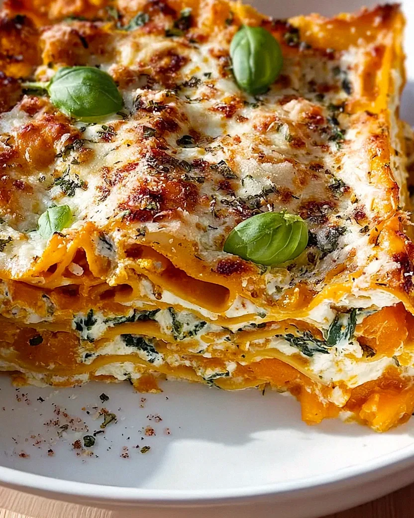 Cremige Butternut-Kürbis-Spinat-Lasagne: Italienisch genießen!