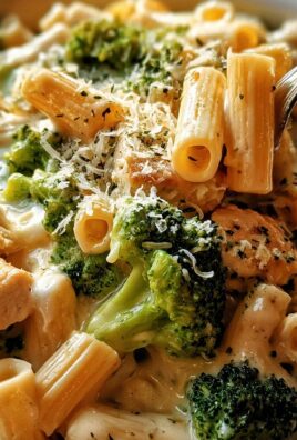 Cremige Hähnchen-Brokkoli-Alfredo Pasta