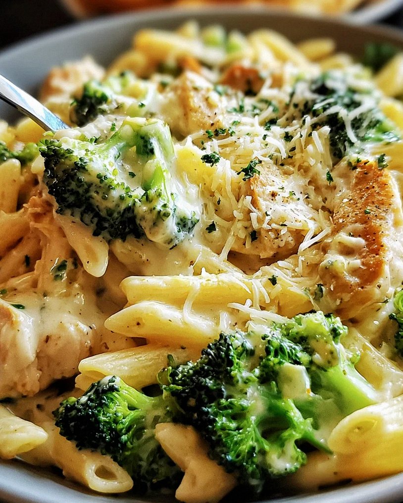 Cremige Hähnchen-Brokkoli-Alfredo Pasta – Schritt 1