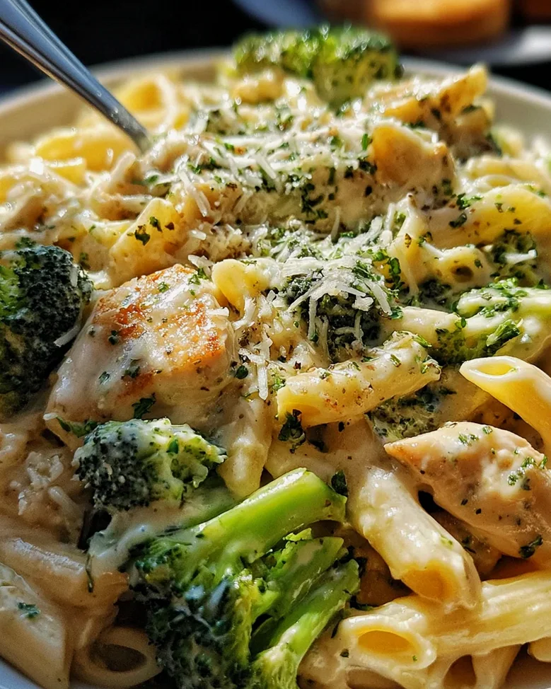 Cremige Hähnchen-Brokkoli-Alfredo Pasta – Schritt 2