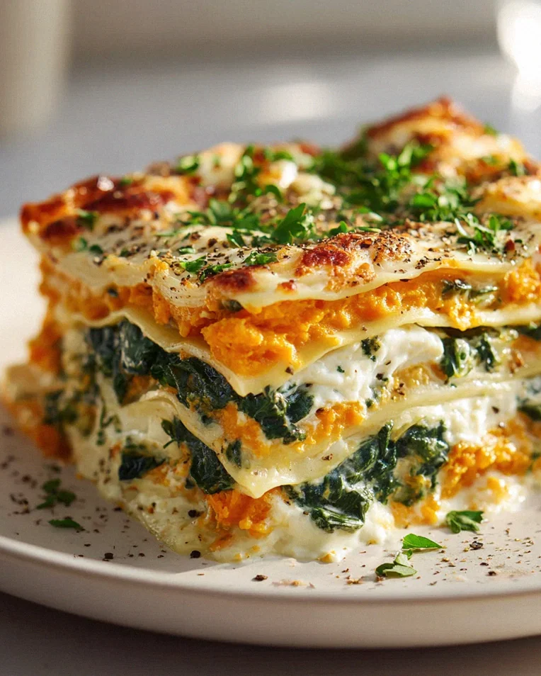 Cremige Kürbis Lasagne mit Ricotta & Spinat – vegetarisch & schnell – Schritt 2