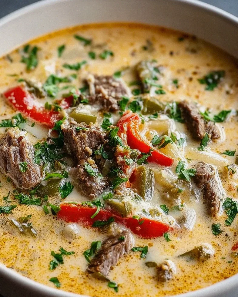 Cremige Philly Cheese Steak Suppe: Dein neues Lieblingsrezept! – Schritt 2