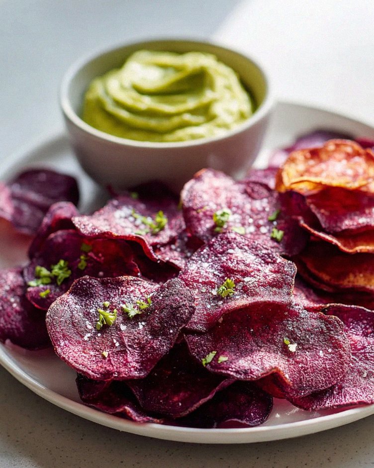 Crispy Rote Bete Chips mit Avocadocreme Dip – Gesund & Lecker! – Schritt 1