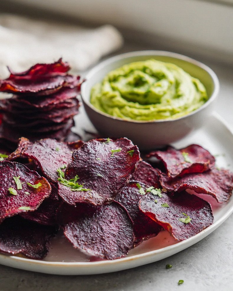 Crispy Rote Bete Chips mit Avocadocreme Dip – Gesund & Lecker! – Schritt 2