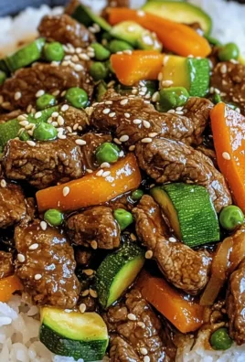 Ein Pfannengericht Teriyaki Rindfleisch mit Reis