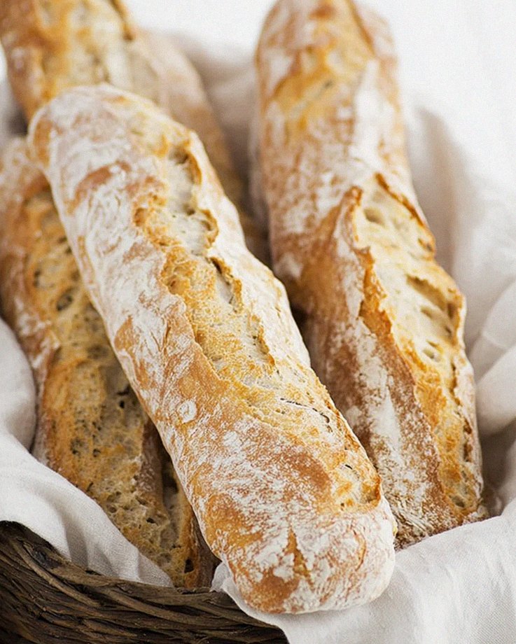 Einfaches Rezept für knuspriges Baguette