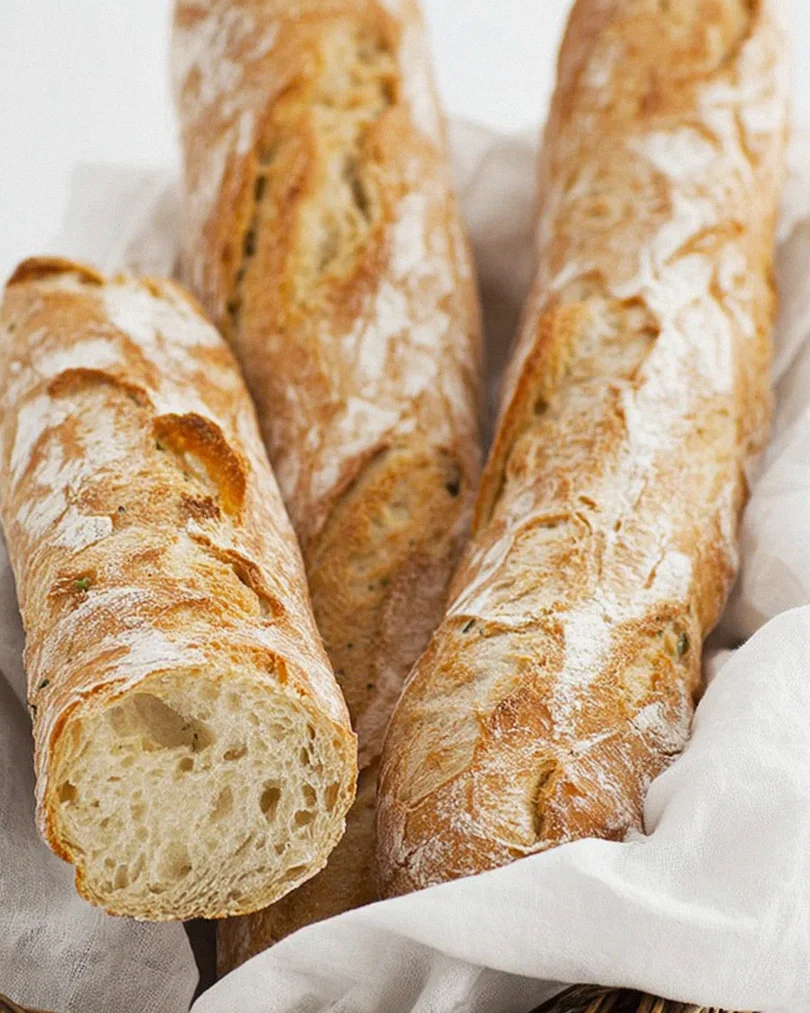Einfaches Rezept für knuspriges Baguette – Schritt 1