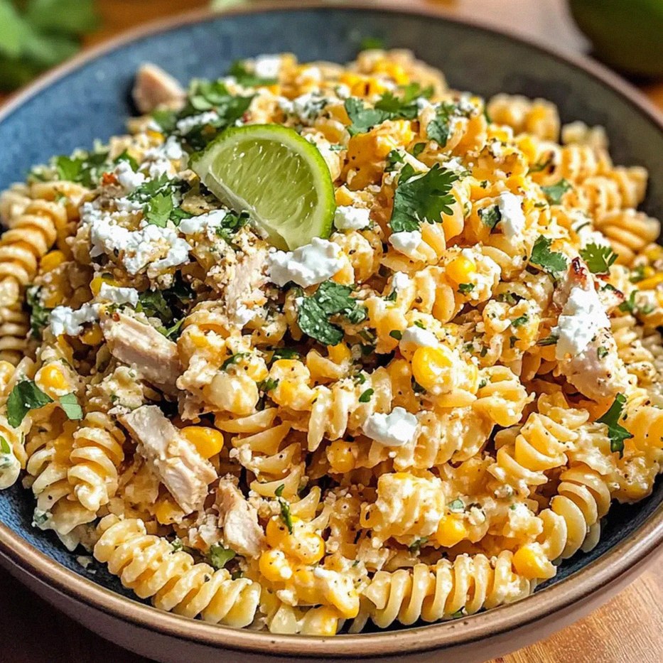 Elote Nudelsalat mit cremigem griechischem Joghurt