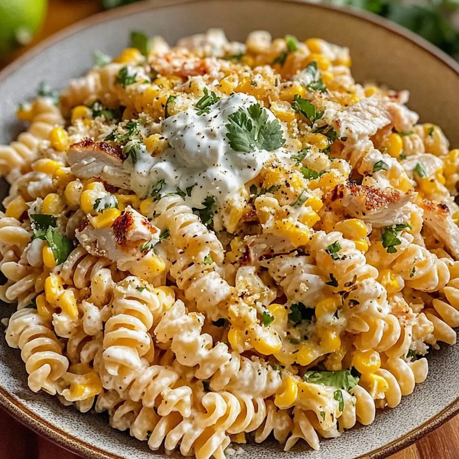 Elote Nudelsalat mit cremigem griechischem Joghurt – Schritt 2