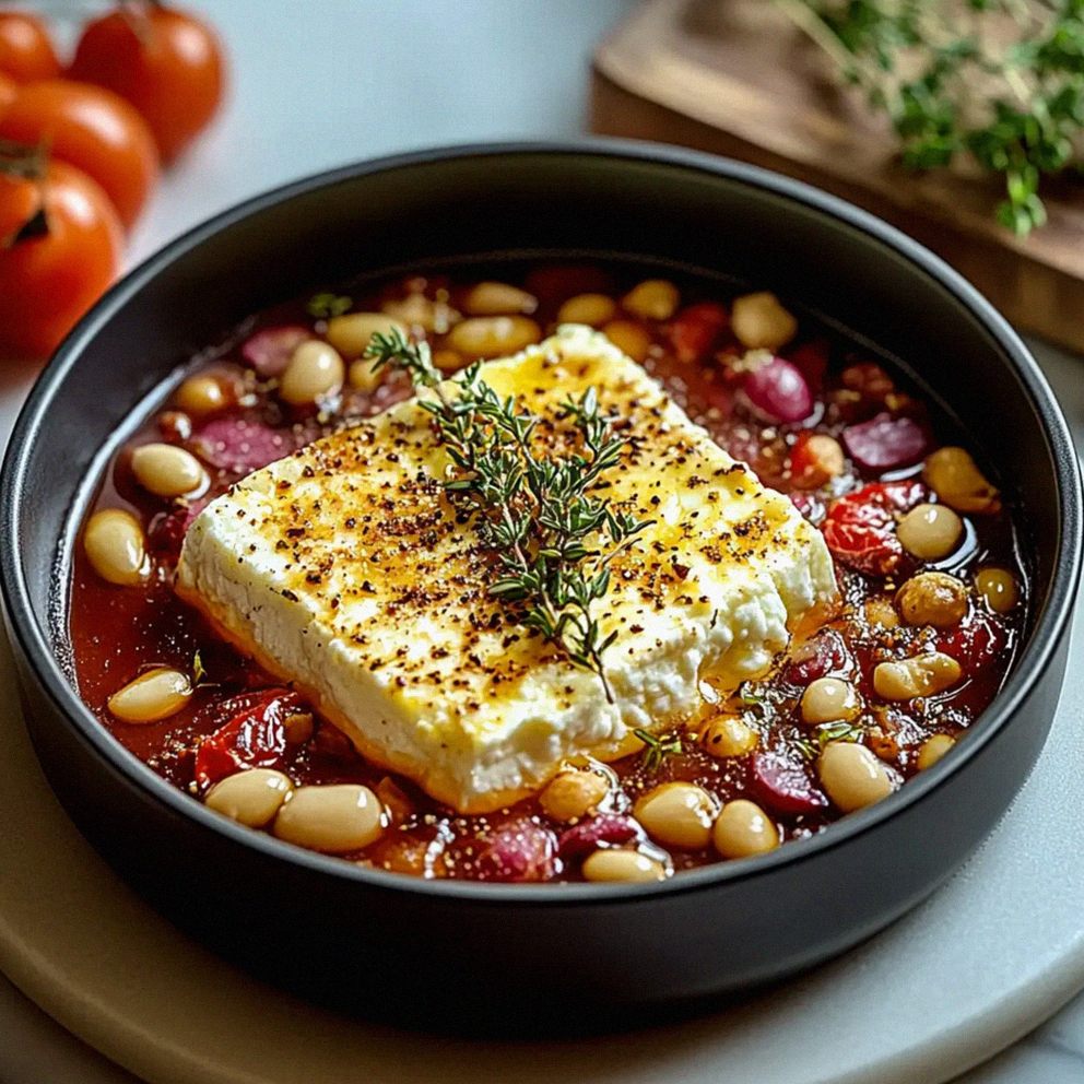 Gebackener Feta mit Riesenbohnen Einfach Zubereiten – Schritt 1