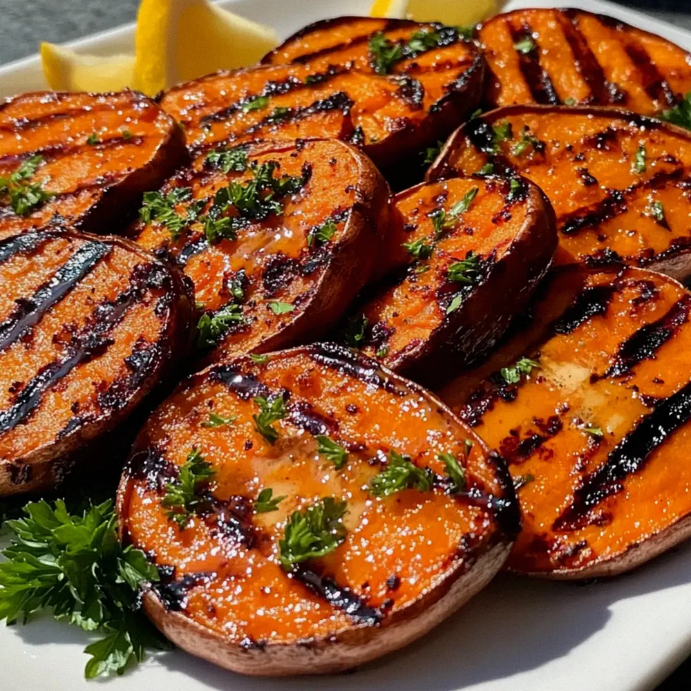 Gegrillte Süßkartoffeln mit Ahorn und Knoblauch – Schritt 1