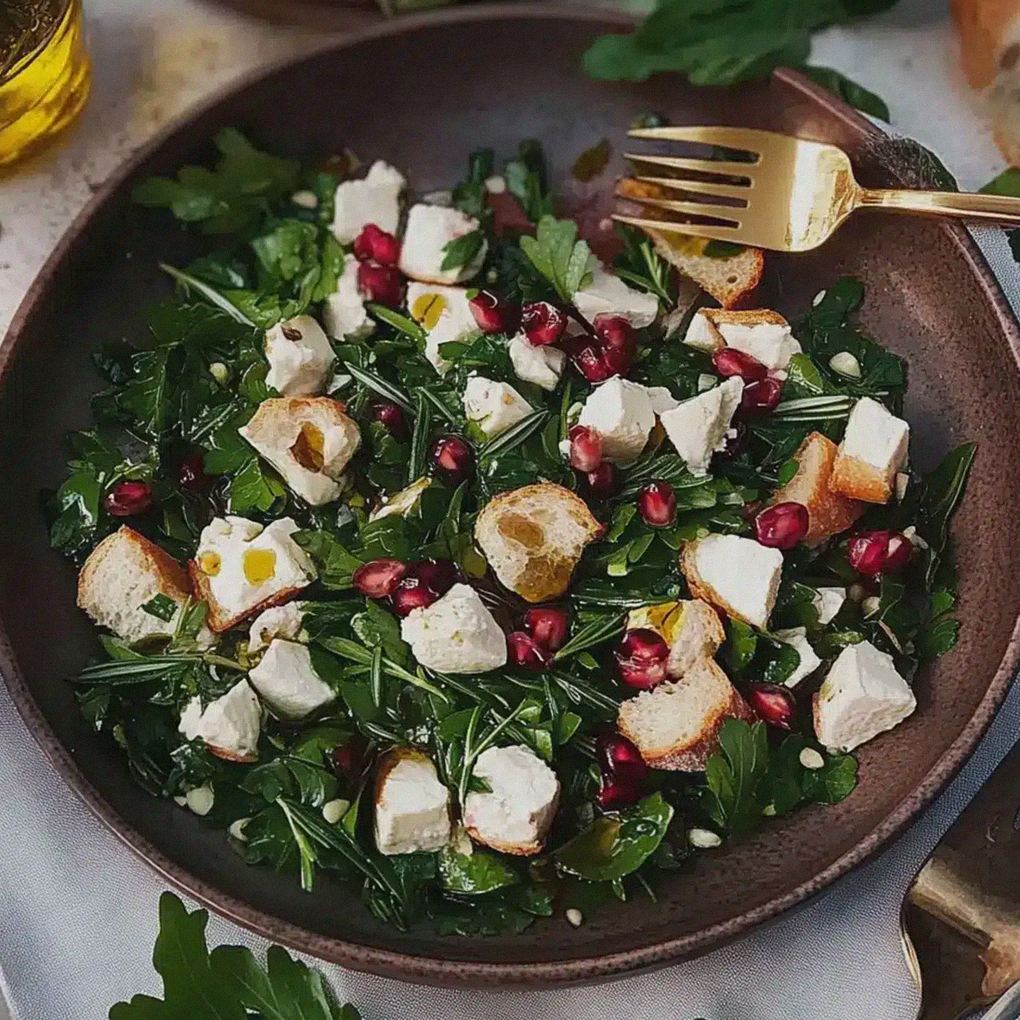 Granatapfel Salat mit Feta und Walnüssen