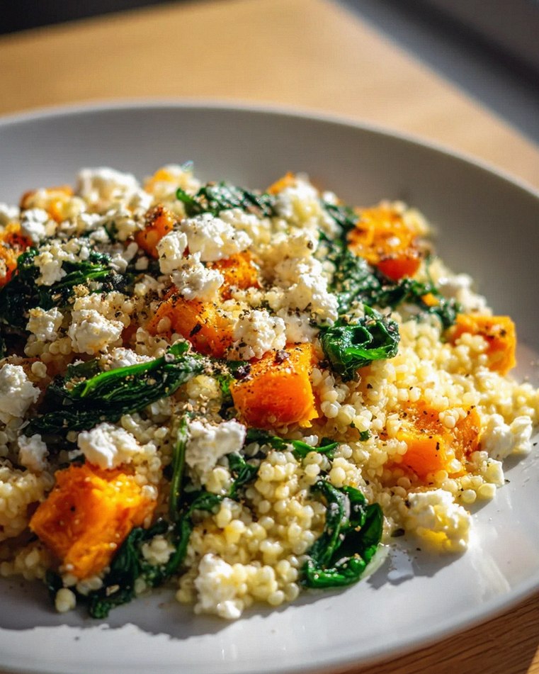Hirsepfanne mit Kürbis, Spinat und Feta – Gesund genießen! – Schritt 2