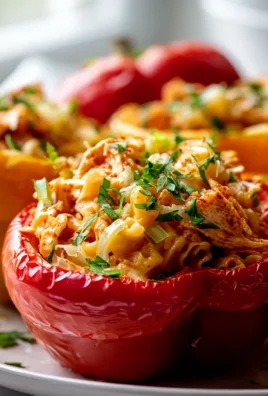 Honig-Knoblauch BBQ Hühnchen Pasta gefüllte Paprika Rezept