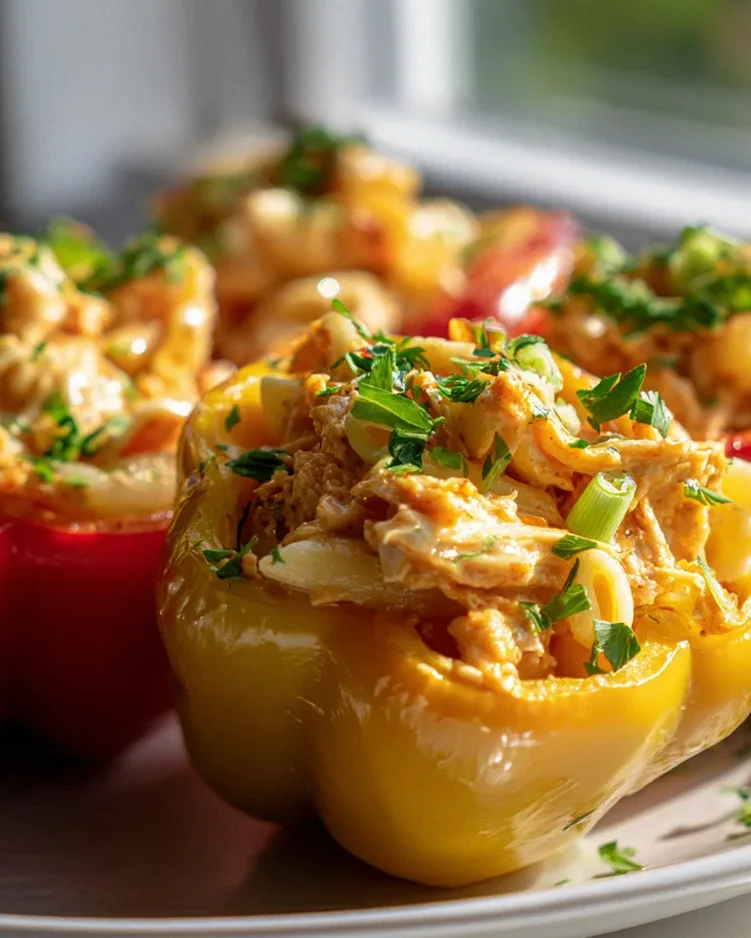 Honig-Knoblauch BBQ Hühnchen Pasta gefüllte Paprika Rezept – Schritt 2