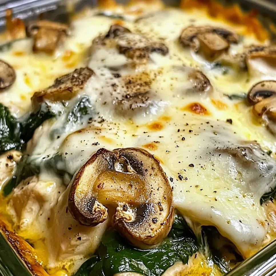 Hühnchen Spinat & Champignon Auflauf für Figurbewusste – Schritt 1