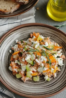 Hüttenkäse Salat mit Thunfisch einfach zubereiten