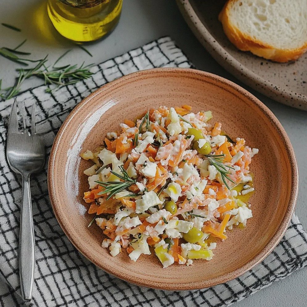 Hüttenkäse Salat mit Thunfisch einfach zubereiten – Schritt 1