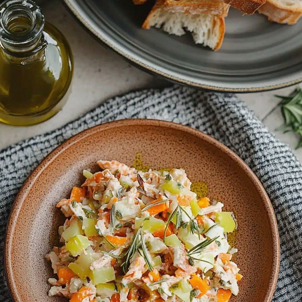Hüttenkäse Salat mit Thunfisch einfach zubereiten – Schritt 2