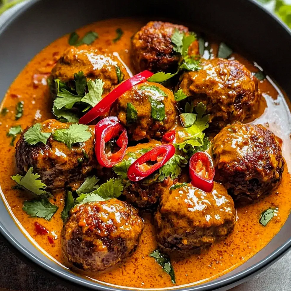Jerk-Fleischbällchen in cremiger Kokos-Curry-Sauce – Schritt 2