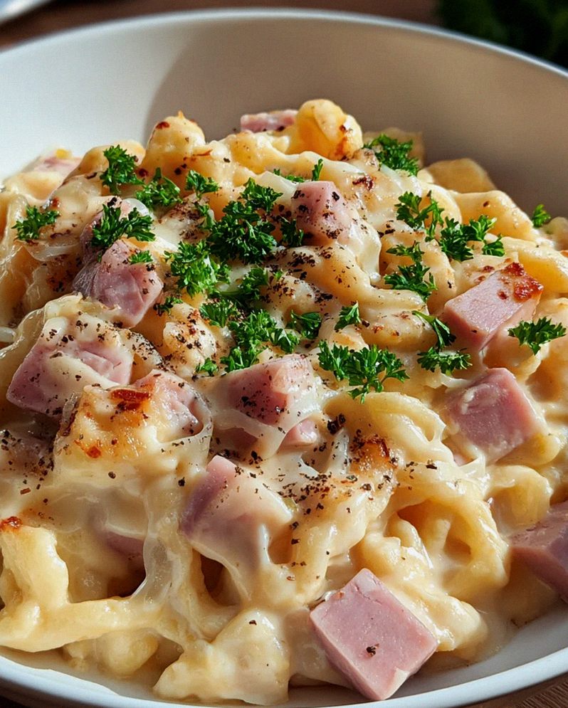 Käse Putenschinken Sahne Spätzle – Herzhaftes Genussrezept! – Schritt 2