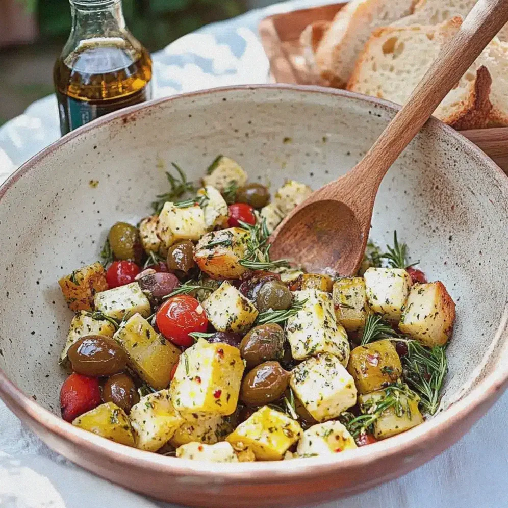 Kartoffelsalat griechisch mit frischen Zutaten zubereiten