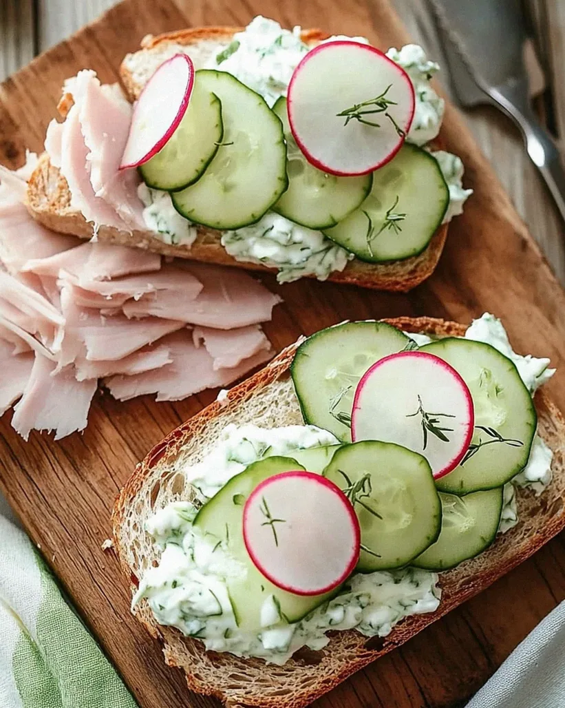 Knäckebrot mit Gurkenquark – Schritt 2