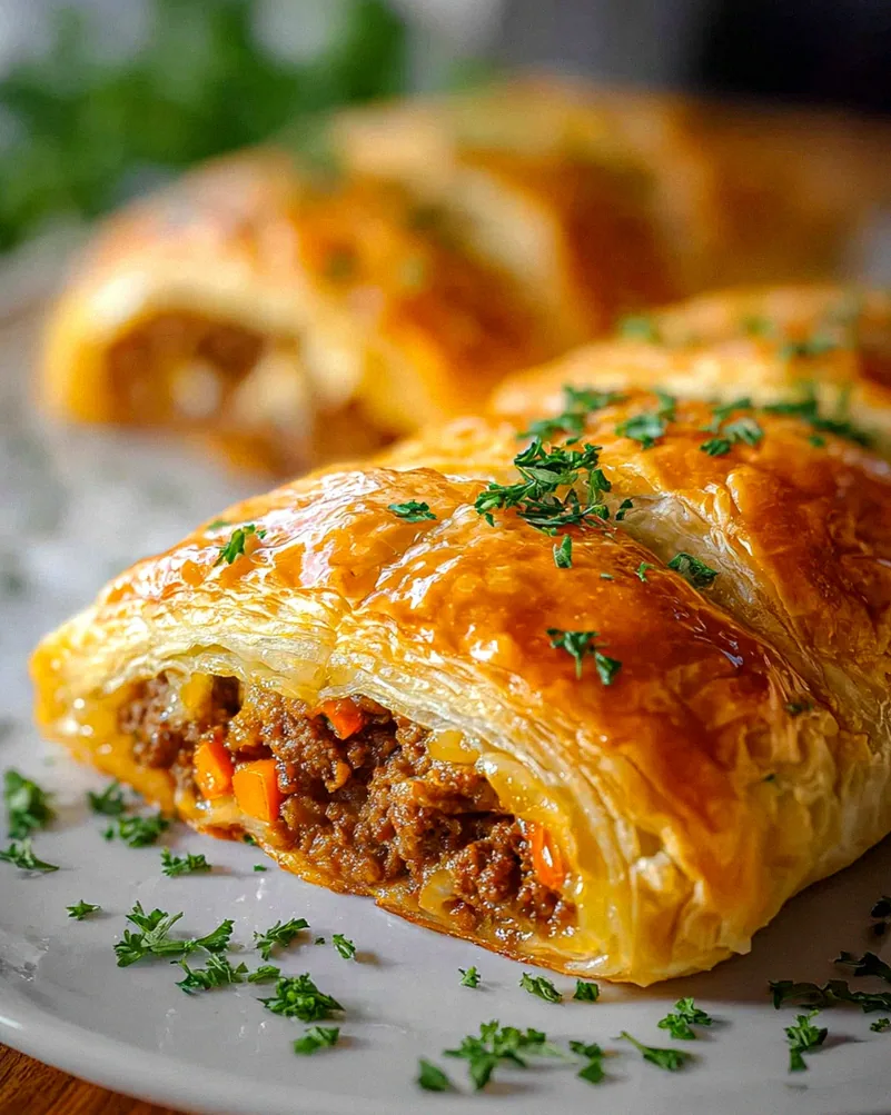 Knusprige Hackfleisch Käse Blätterteig Rolle: Schnell & Lecker! – Schritt 2