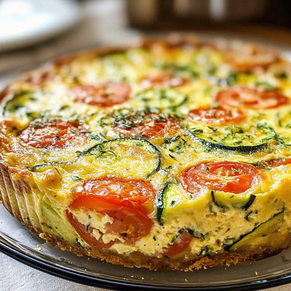 Krustenloser Zucchini-Tomaten-Quiche für Genießer – Schritt 1