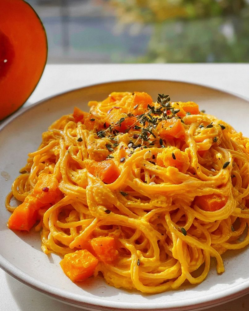 Kürbis Pasta mit Feta: Einfach, cremig & unwiderstehlich köstlich – Schritt 2