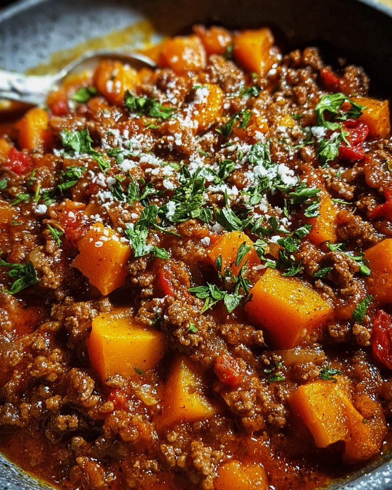 Kürbis-Rindfleisch-Bolognese – Schritt 1