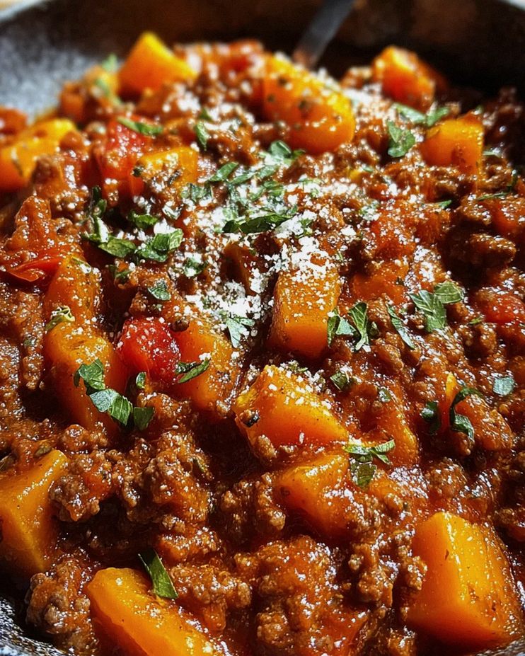 Kürbis-Rindfleisch-Bolognese – Schritt 2