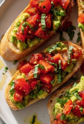 Leckere Avocado Tomato Bruschetta Baguette Rezeptidee