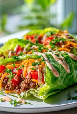 Leckere Low Carb Big Mac Salat Wraps Mit Spezialsauce