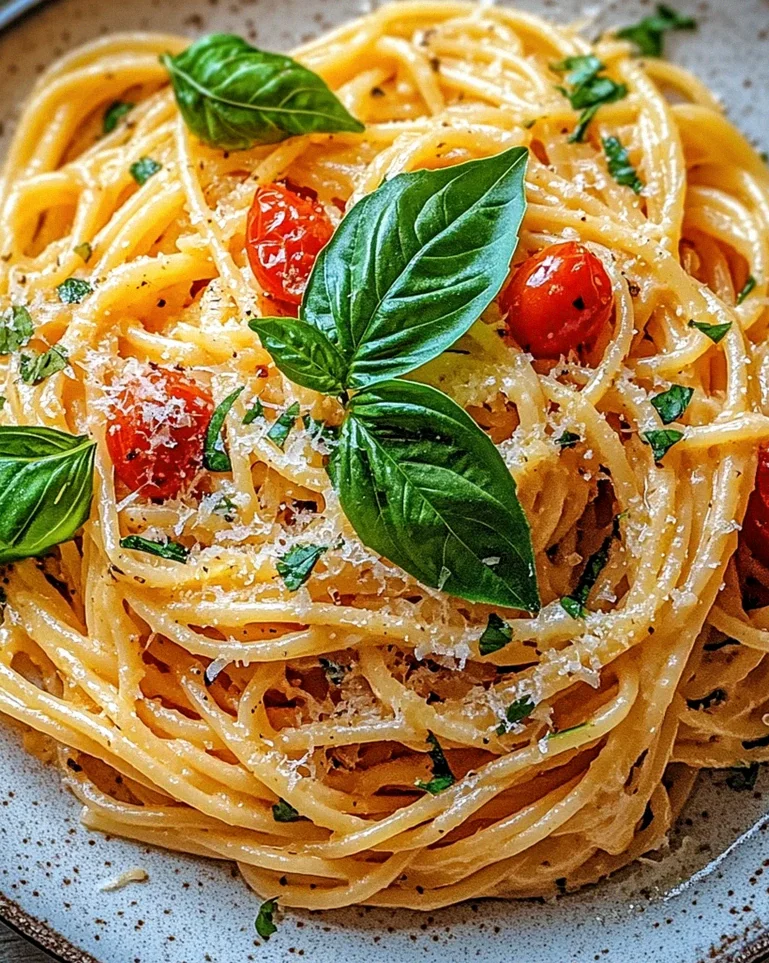 Linguine mit Tomaten-Parmesansoße – Schritt 1