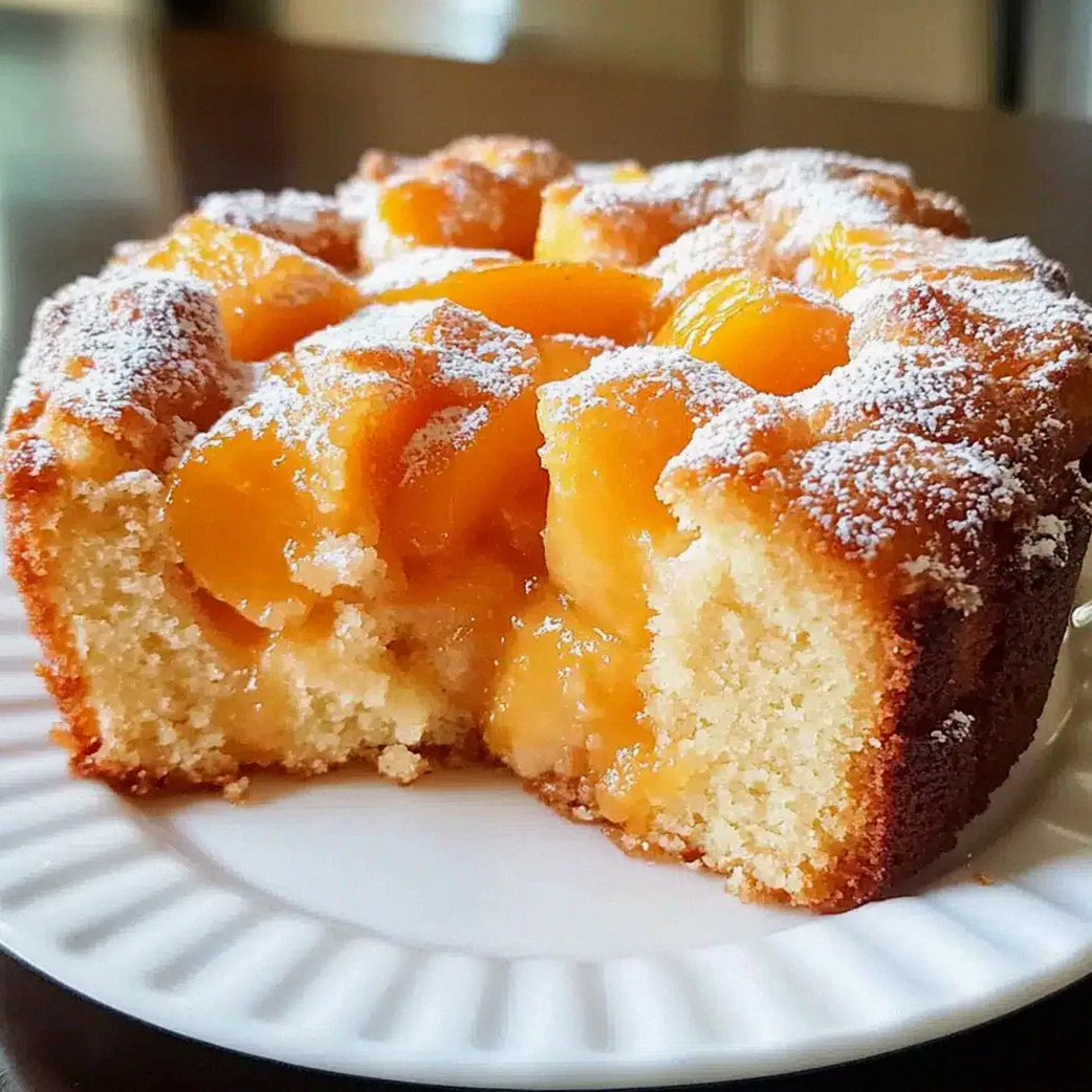 Pfirsich-Cobbler-Gugelhupf für den perfekten Genuss