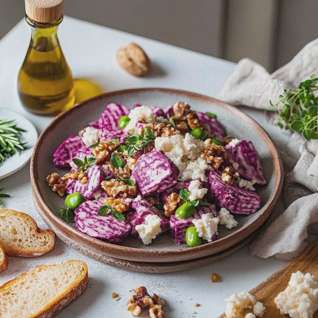 Rote Bete Salat mit Feta Walnüssen für schnelle Küche