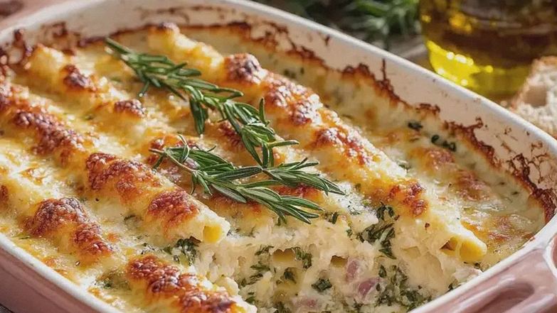 Spargelauflauf mit Sauce Hollandaise cremig überbacken